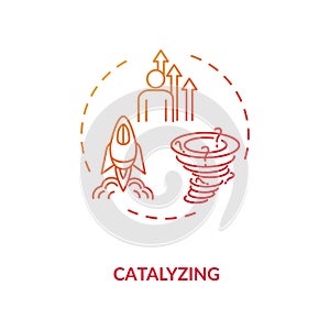 Catalyzing concept icon