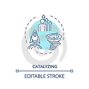 Catalyzing concept icon