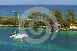 Catamaran in bahamas