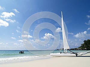 Catamaran on the beach