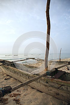 Catamaran on the beach