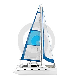 Catamaran Boat Isolated