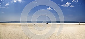 Catamaran & Empty Beach, Mississippi