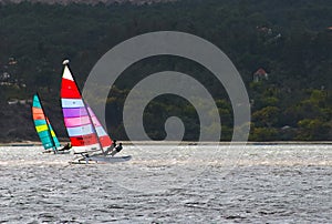 Catamaran sailing