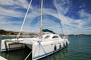 Catamaran - a sailing vessel.