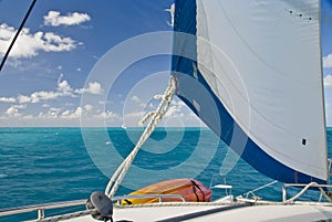 Catamaran under sail