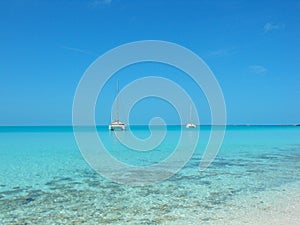 Catamarans at Anchor Bahamas