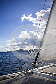 Catamarans bow photo