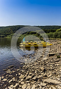 Catamarans on Dniester river