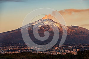 Catania and Mount Etna Volcano - Sicily Italy