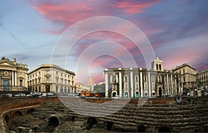 Catania Roman Amphitheatre (panorama), Sicily