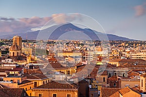 Catania, Sicily, Italy with Mt. Etna photo