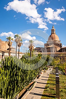 Catania, Sicily, Italy: scenic view of San Nicolo l`Arena church and monastery