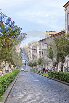 Visiting Catania city on a summer day