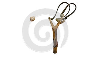 Catapult is shooting rocks.