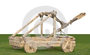 Catapult with a white place for text