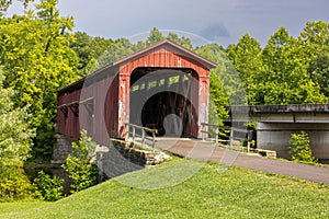 Cataract Covered Bridge Over Mill Creek