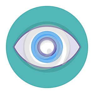 cataract icon on human eye.