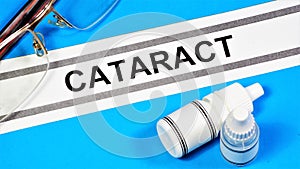 Cataract. Text label to indicate the state of health.
