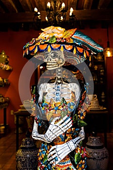 Catrina Ceramic Statue, Day of the Dead, Mexico