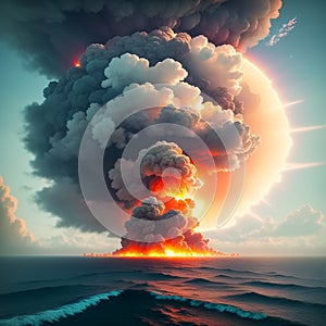 Catastrophic Nuclear Explosion. Generative AI