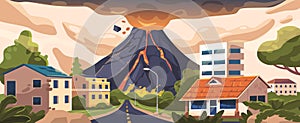Catastrophic Volcanic Eruption Engulfed City In Searing Lava, Ash, And Smoke, Leaving Devastation And Chaos In Its Wake