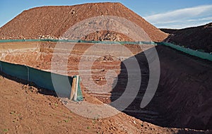 Catch basin for water on the construction site