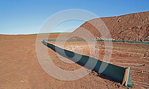 Catch basin for water on the construction site