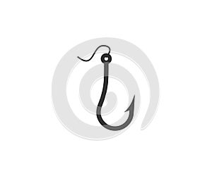 Catch, fishing, hook icon. Vector illustration, flat design photo