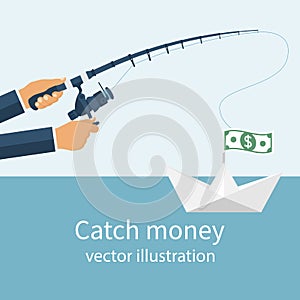 Catch money concept