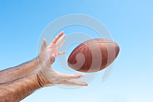 Catching a football