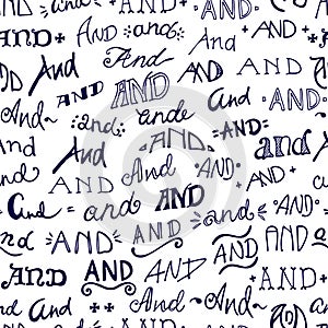 Catchwords seamless pattern