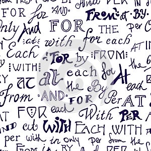 Catchwords seamless pattern