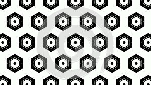 Catchy hexagon black & white shapes