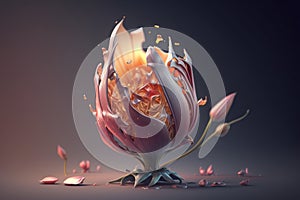 cate desig Pink Petal Perfection: Unreal Engine 5\'s Ultra-Detailed Tulip