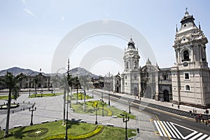 Catedral Basi­lica de Lima en Plaza Mayor, Lima, Peru