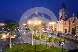 Catedral Basi­lica de Lima en Plaza Mayor, Lima, Peru