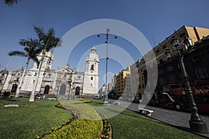 Catedral Basolica de Lima en Plaza Mayor, Lima, Peru photo