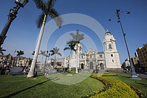 Catedral BasÃ­lica de Lima en Plaza Mayor, Lima, Peru