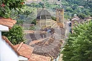 Catedral Inmaculada Concepcion in colonial town of Barichara, Colombia.