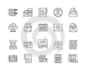 Categories line icons, signs, vector set, outline illustration concept