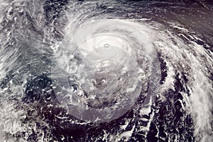Category 5 Typhoon satellite view.