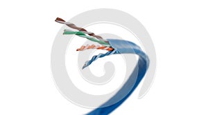 Category 6 Network Cable Curved