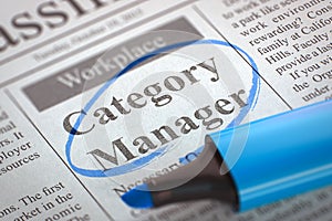 Category Manager Wanted. 3D.