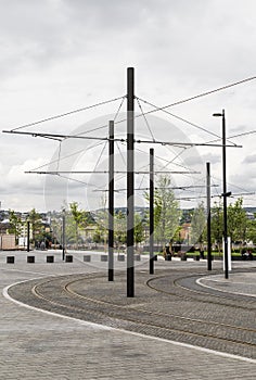 Catenary tram line