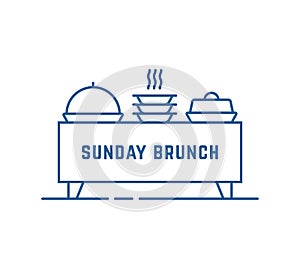 catering buffet or sunday brunch icon