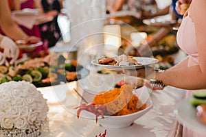 Catering buffet wedding event