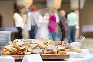 Catering at the business event.