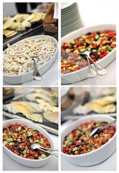 Catering cold dish collage