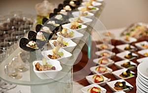 Catering, cold snacks assortment